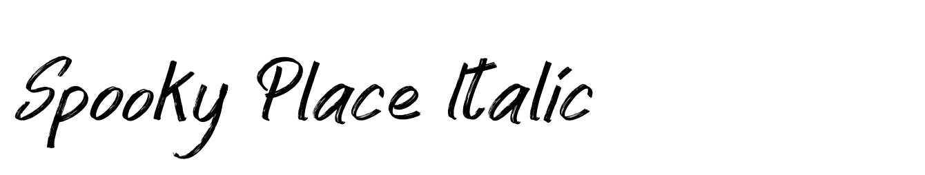 Spooky Place Italic image